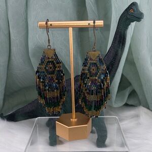 Vintage Multicolor Beaded Earrings